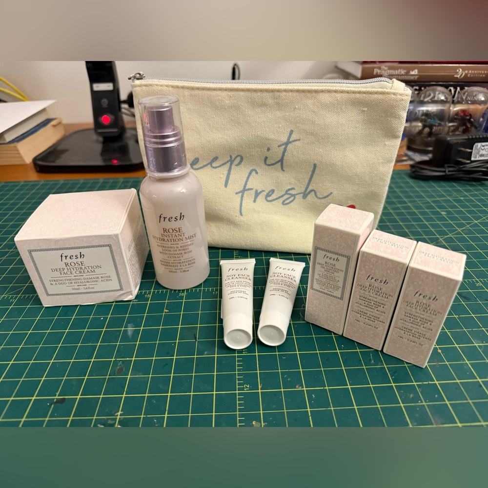 Fresh Skincare Set with Hydration and Cleansing Products